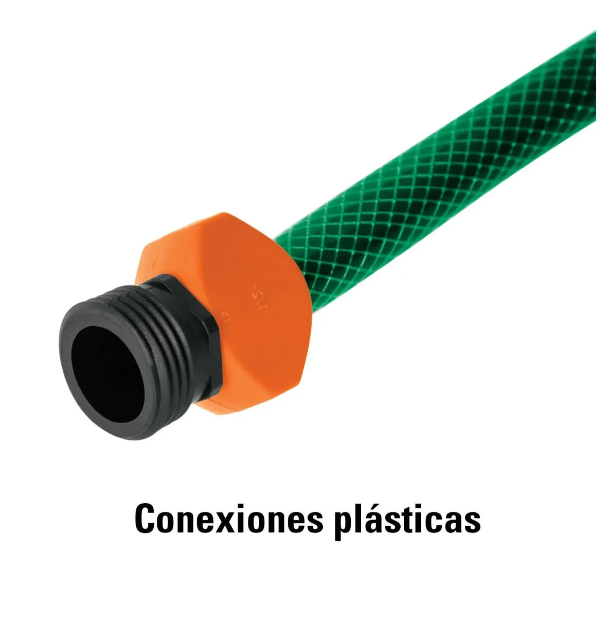 Manguera De 10M De 1/2" Reforzada 3 Capas Conexiones Plasticas