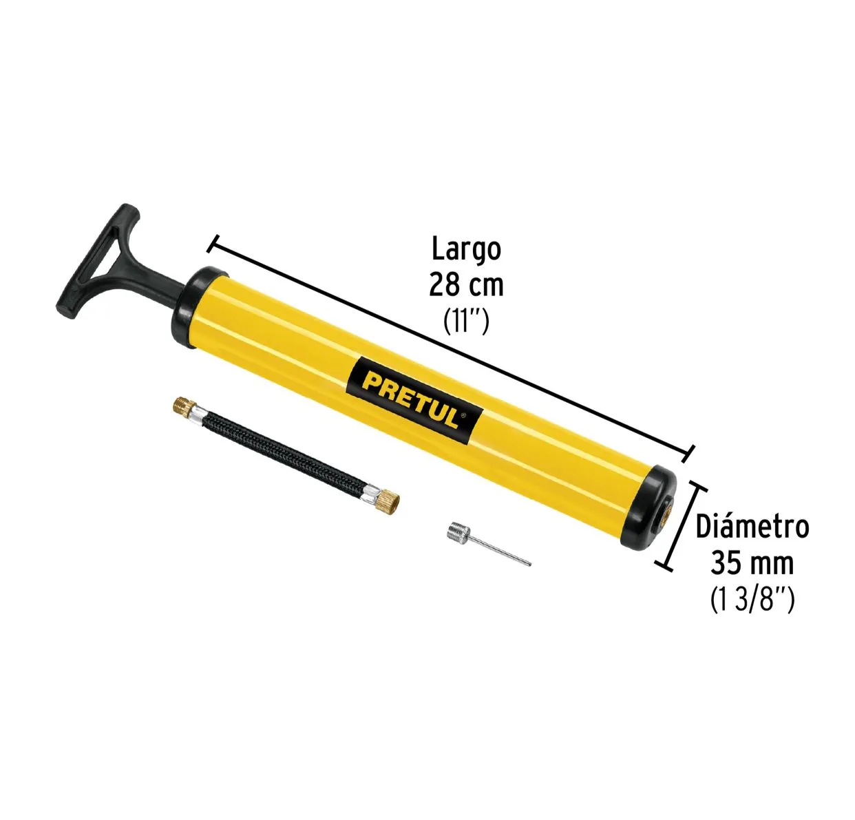 Mini Bomba Manual Para Inflar Balones 14.5 PSI Pretul