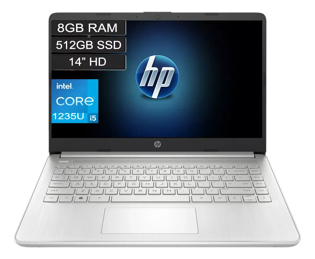 Laptop Hp 14-dq5016la Corei5 1235u 8gb 512gb 14 Plateado
