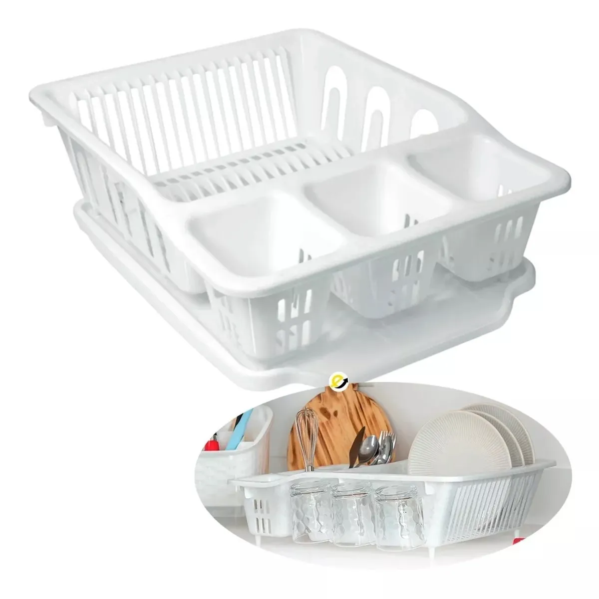 Organizador Cocina Multi Compartimiento Secado Rápido