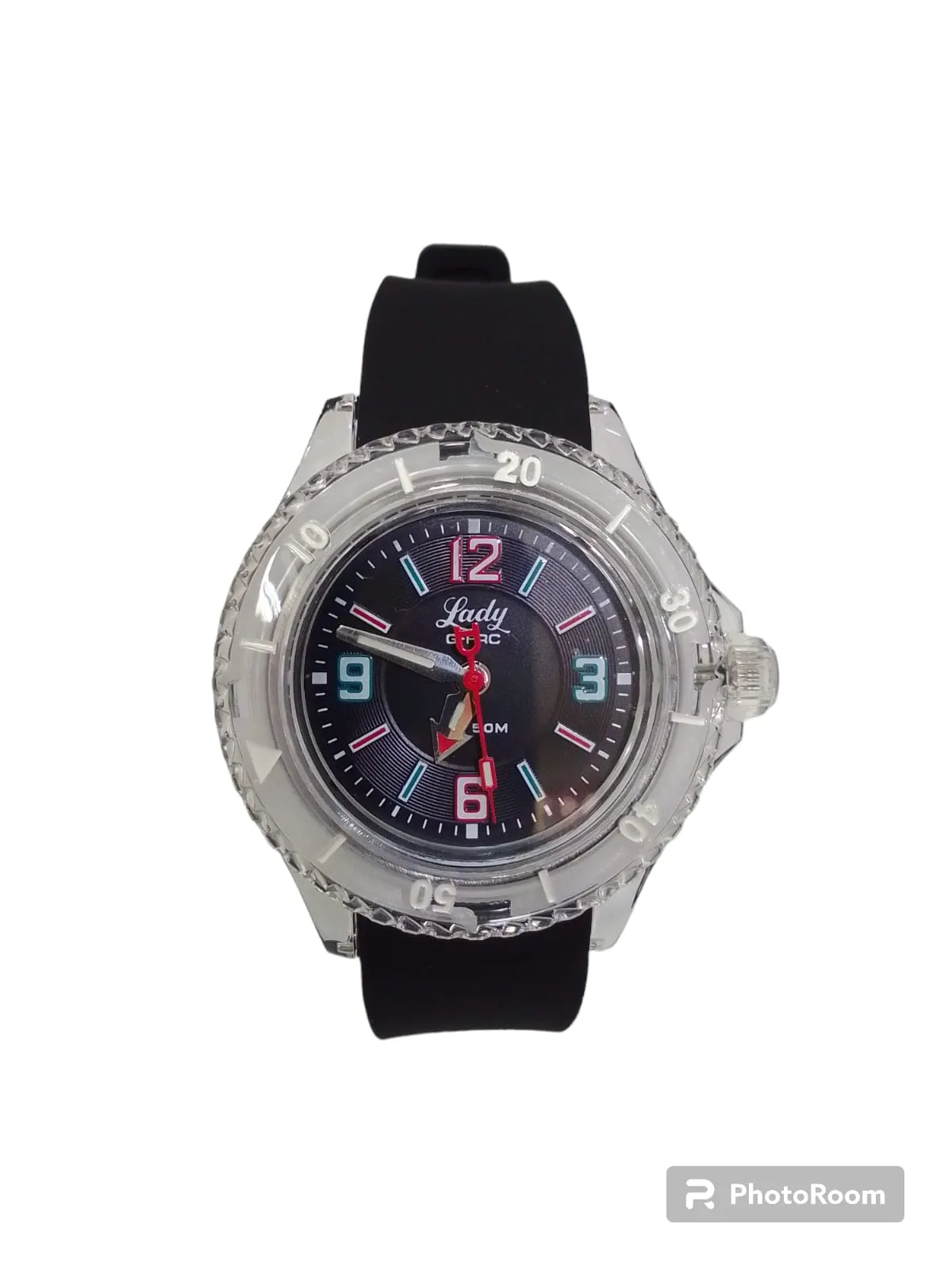 Reloj Lady G- Force Dama Negro Cristal