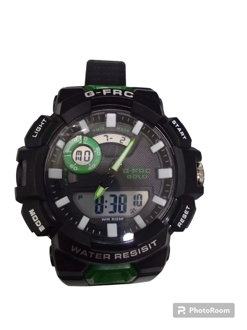 Reloj G-Force Caballero Negro , verde 