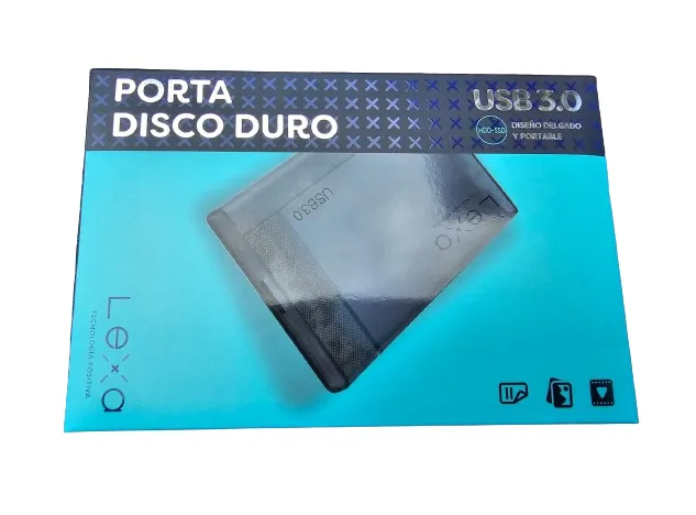 Porta Disco Duro USB 3.0 Negro Transparente