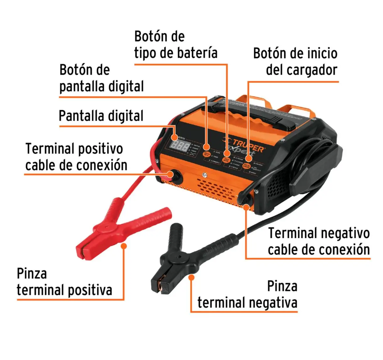 Cargador De Batería Para Carro 12v 50a Truper Expert 