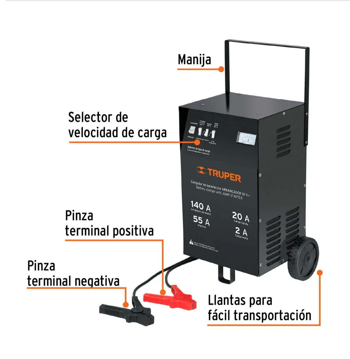 Cargador De Batería Para Carro 12v 140A Truper 