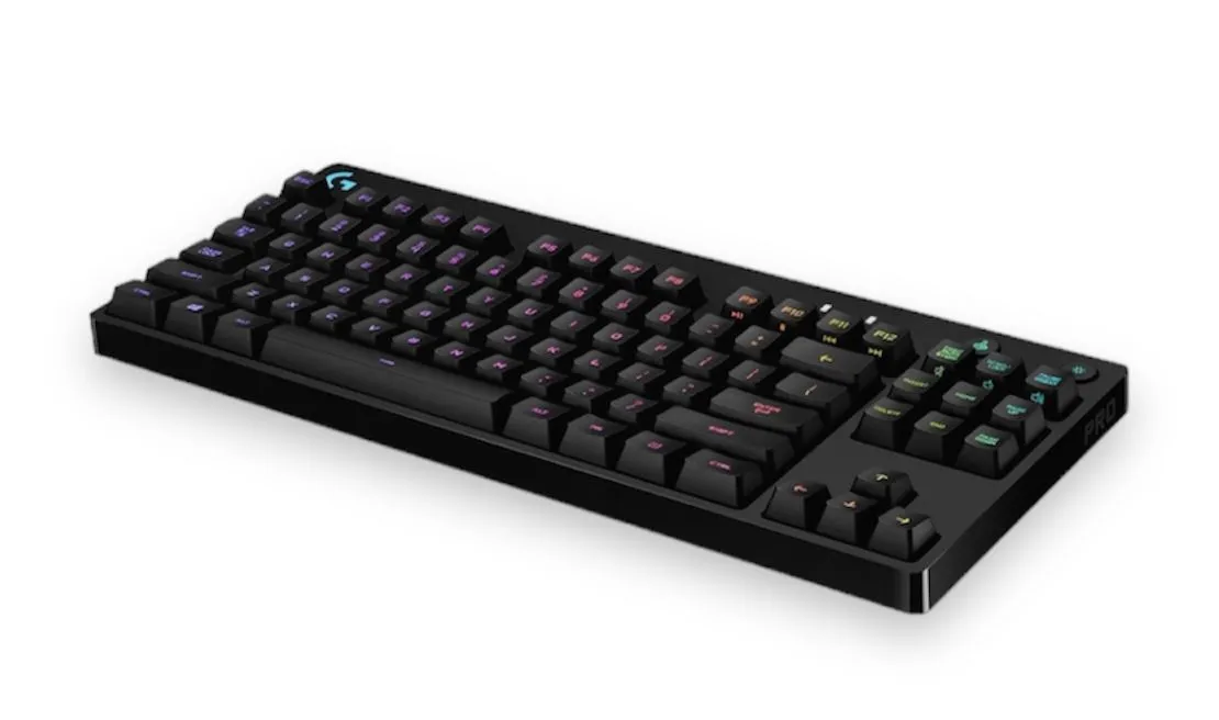 Teclado Mecánico Gamer Logitech G PRO Series G Pro QWERTY GX Blue Clicky Inglés US Color Negro Con Luz RGB