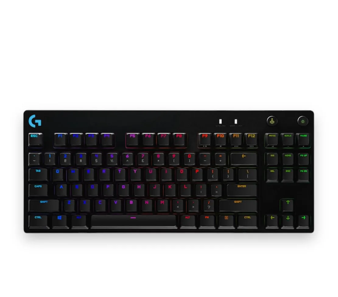 Teclado Mecánico Gamer Logitech G PRO Series G Pro QWERTY GX Blue Clicky Inglés US Color Negro Con Luz RGB