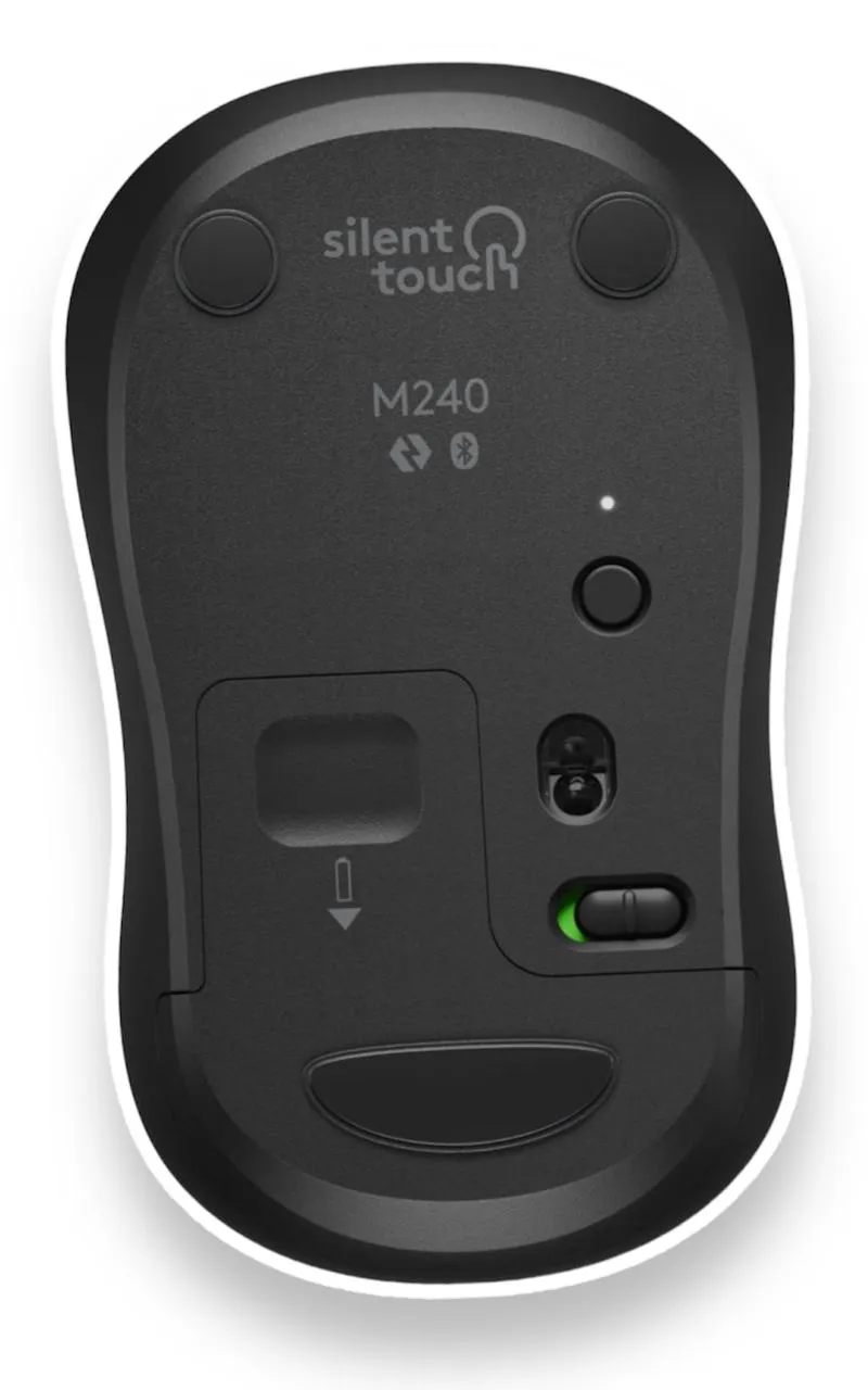 Mouse Logitech M240 Tecnología Bluetooth Negro Touch Silencioso