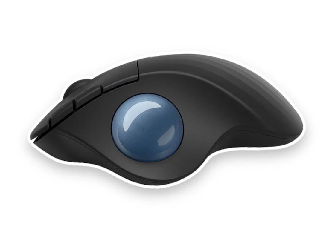 Mouse Trackball Inalámbrico Logitech Ergo M575 Negro