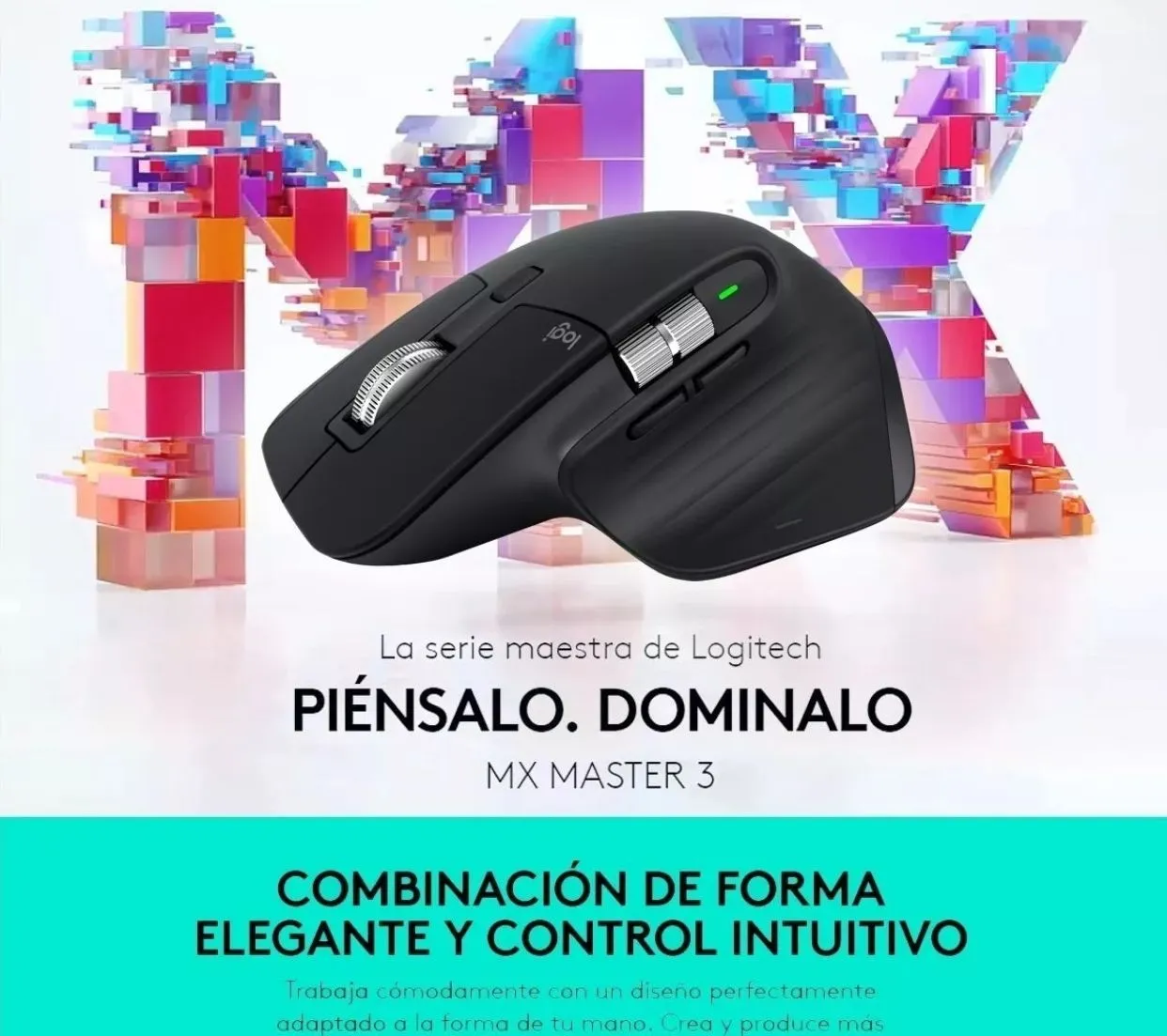 Mouse Series 3S MX Master Logitech Inalámbrico Recargable Multi-Dispositivo Grafito