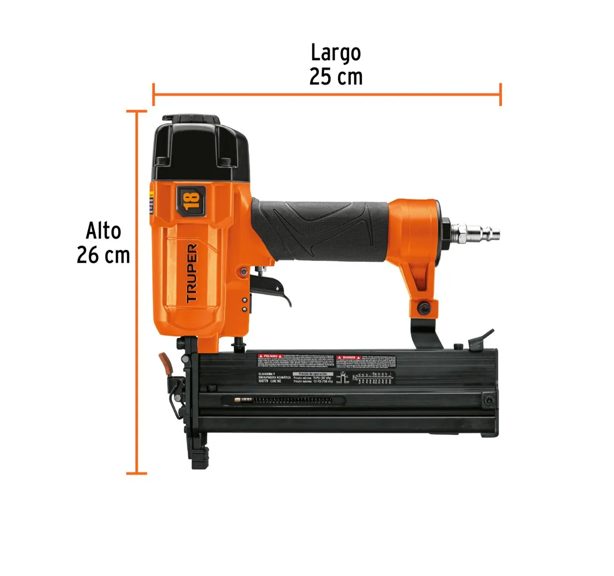 Clavadora Y Engrapadora Neumática Profesional Calibre 18 Truper