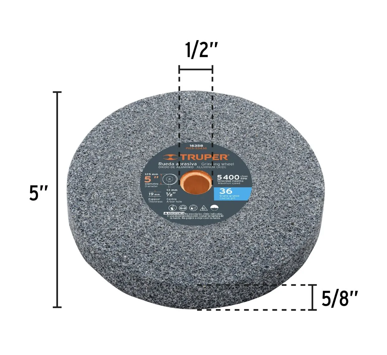 Esmeril De Mesa De 5" De 1/6 HP 120 W Pretul