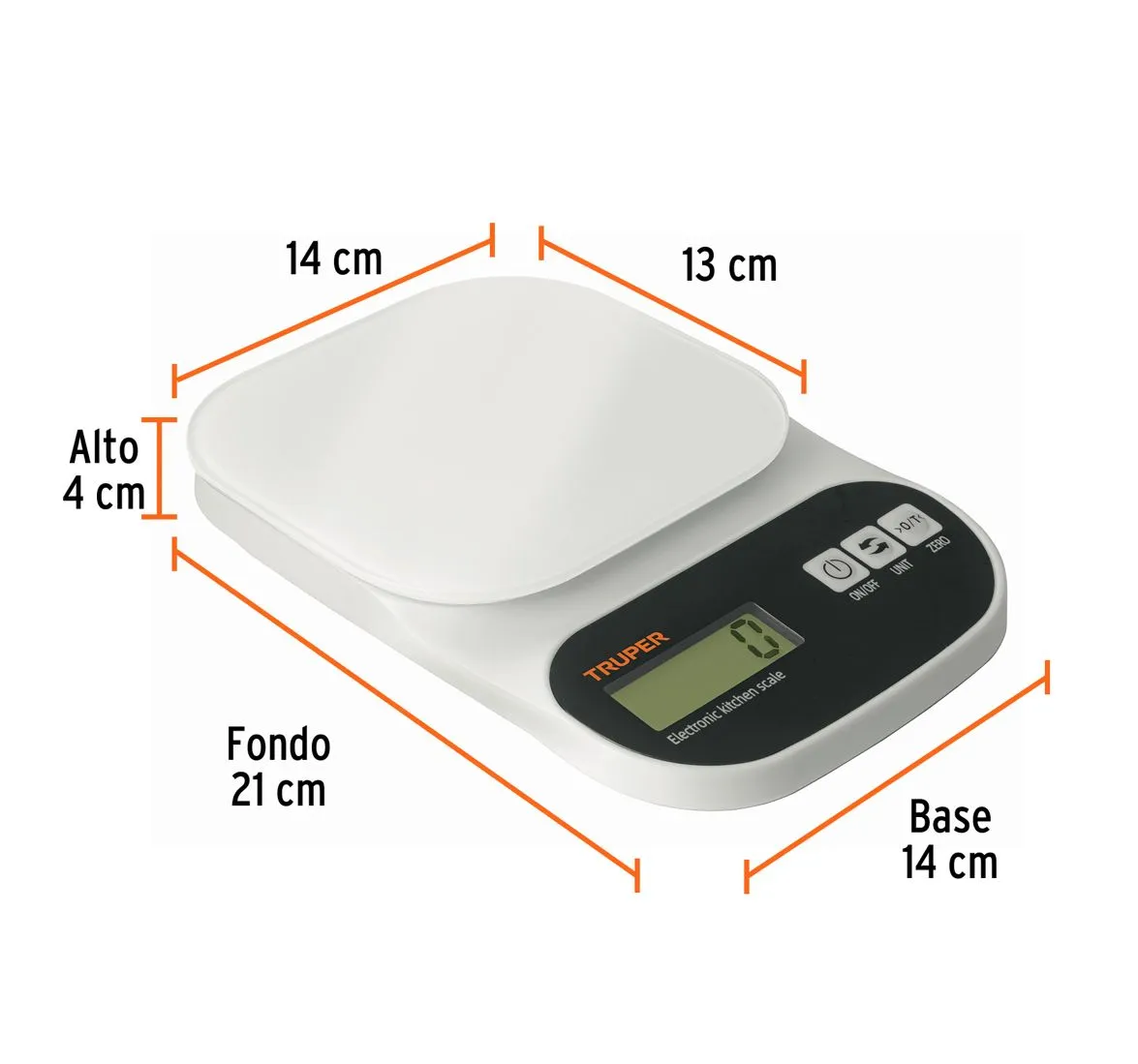 Báscula Digital Para Cocina Plato De ABS 5 kg Truper