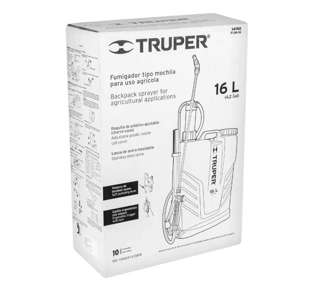 Fumigador Manual Estilo Mochila De 16 Litros Truper