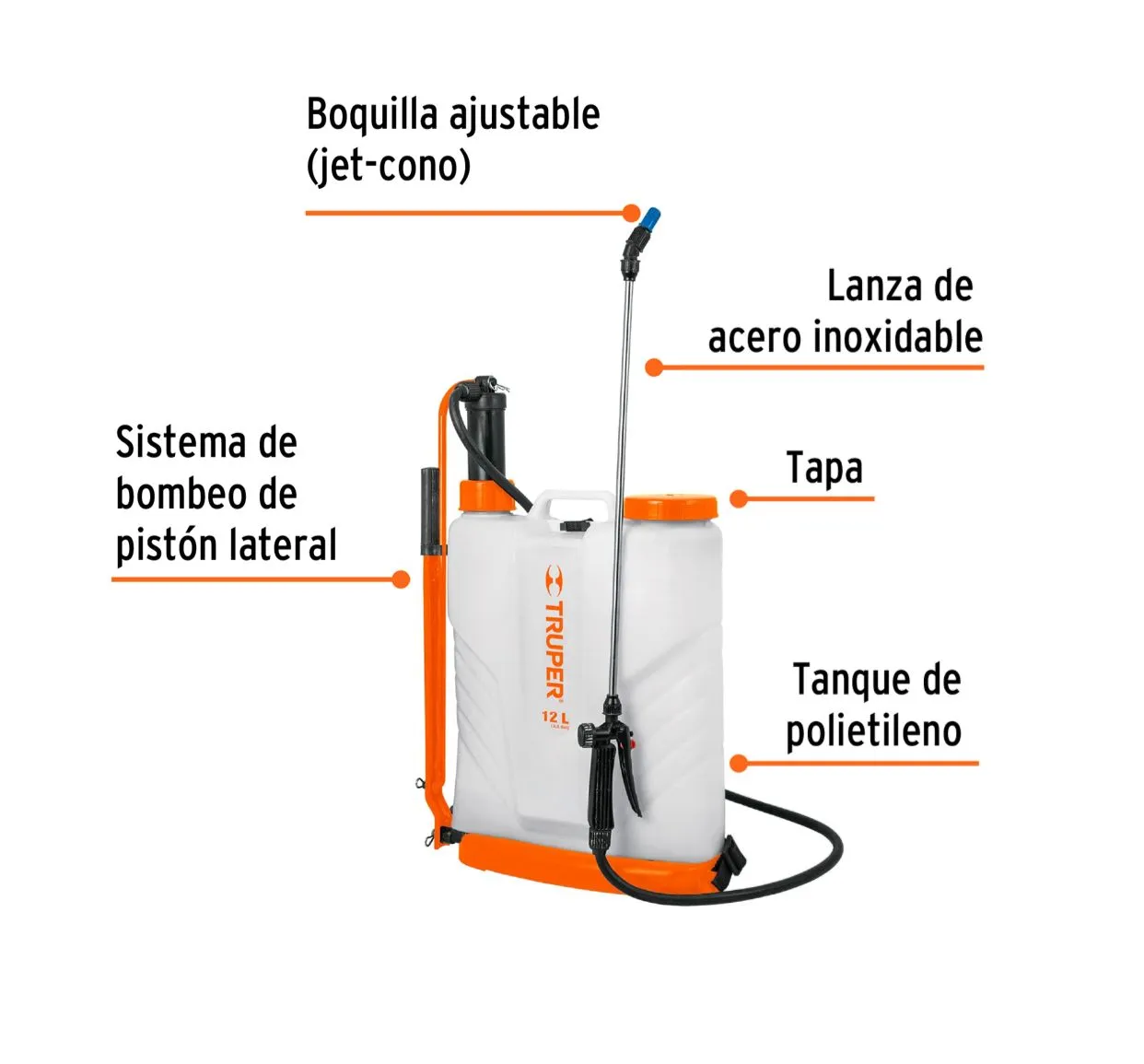 Fumigador Manual Estilo Mochila De 12 Litros Truper