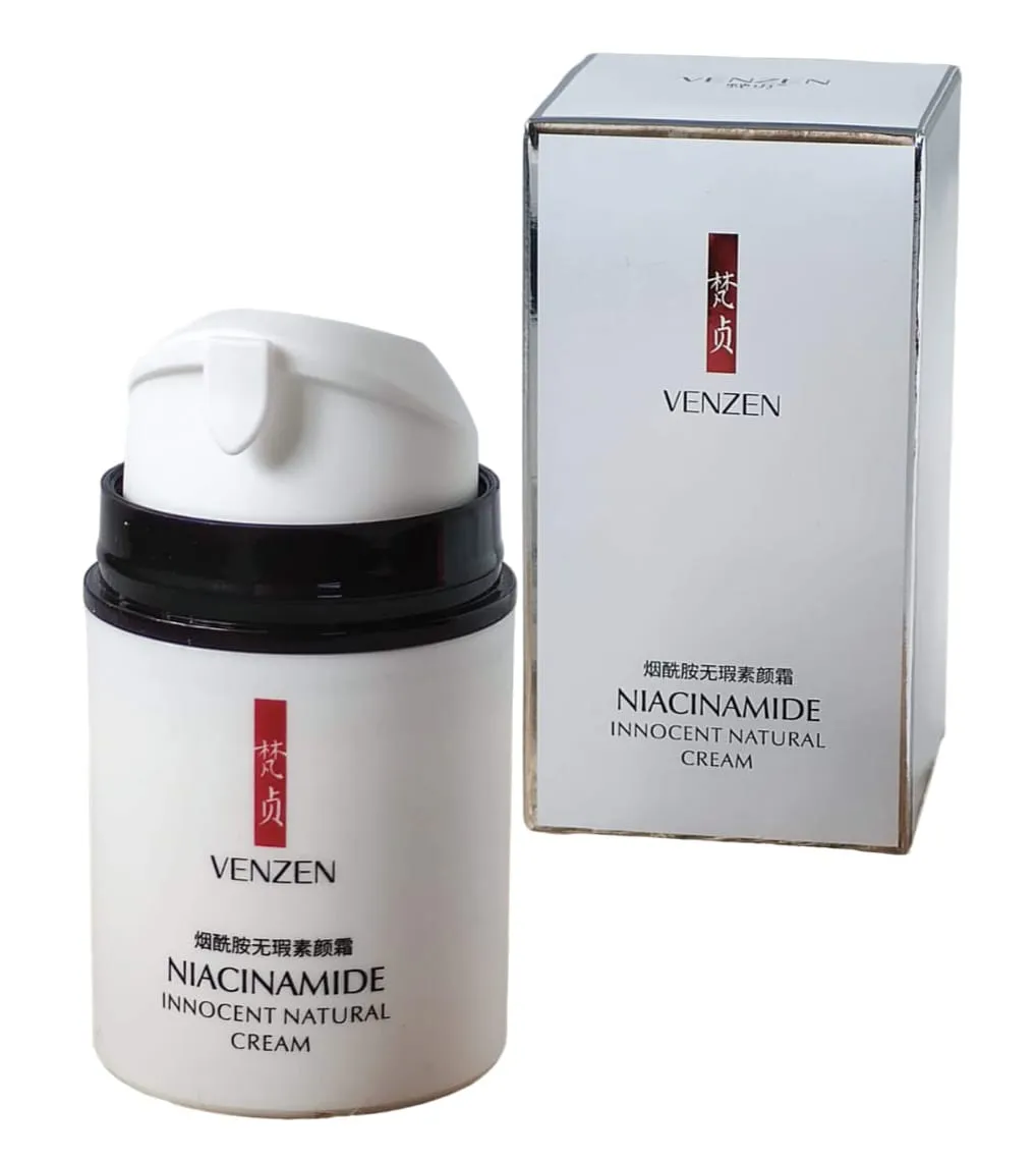 Crema Facial Blanqueadora Niacinamida Hidratación Profunda VENZEN (50 gramos)
