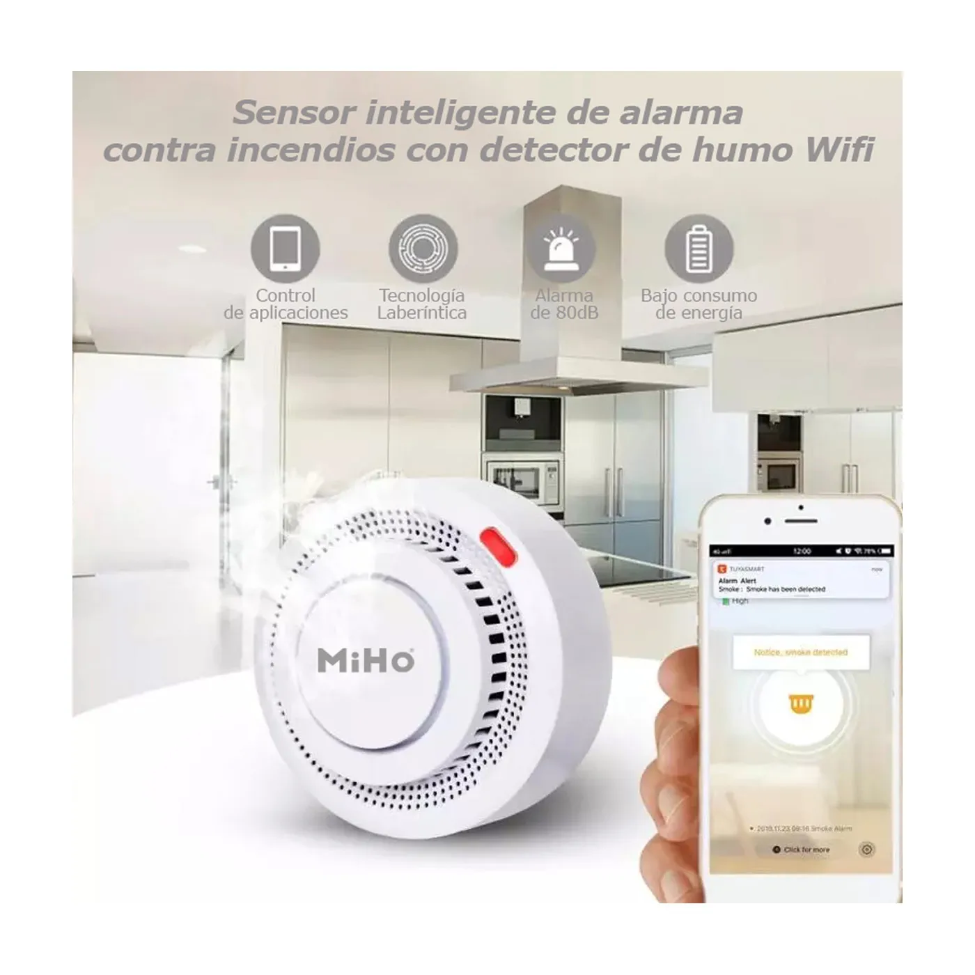 Sensor Inteligente De Humo MiHo