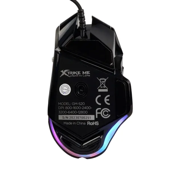 Mouse Usb Pro Gamer 9d Rgb Gm520