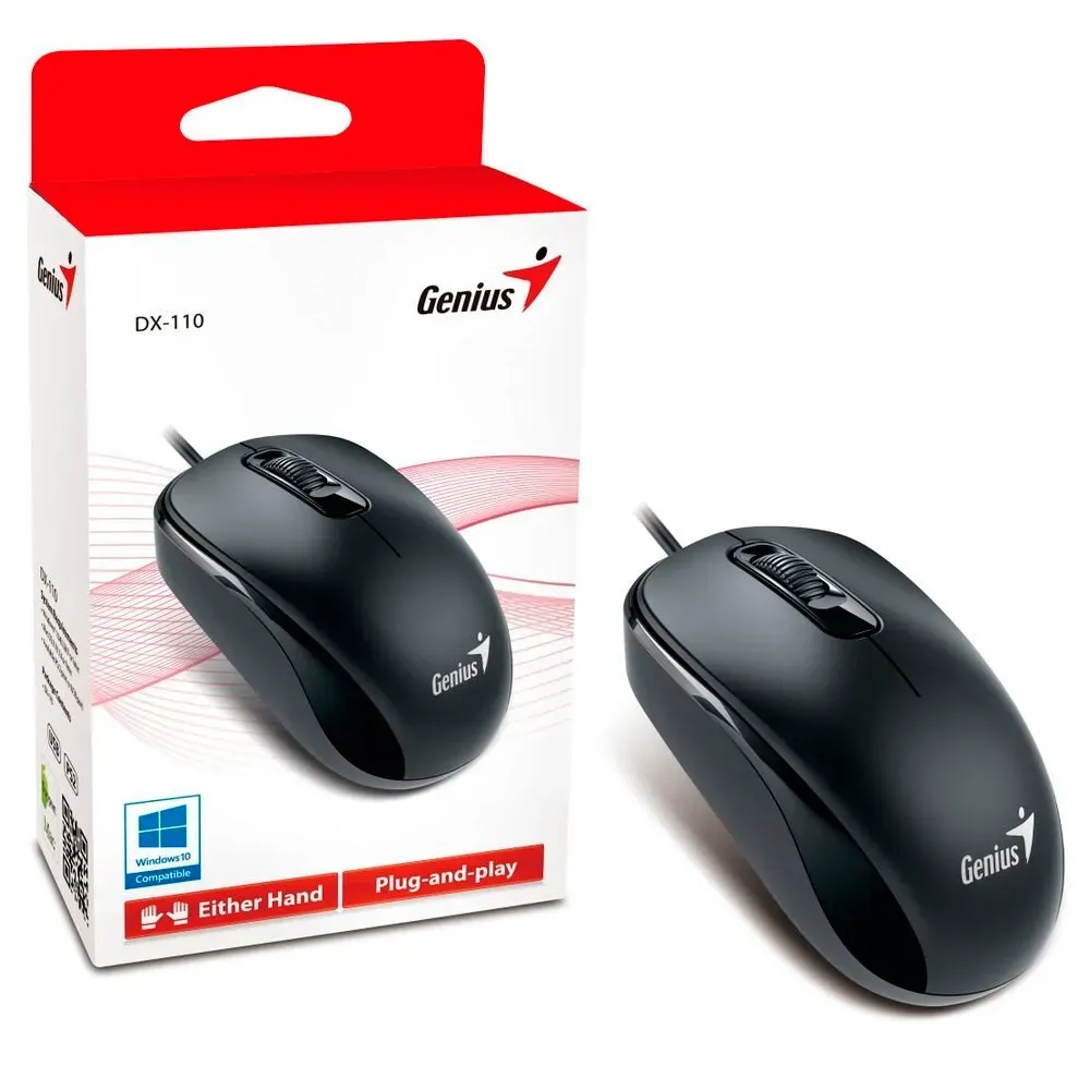 Combo Mouse Genius Dx-110 Usb + Pad Mouse New Mp01 + Funda Cierre 14 0514 + Base Refrigerante Superslim Negra N191