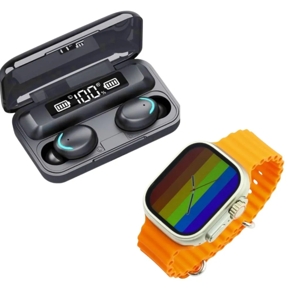 Combo Audifonos Bluetooth Tws F95 + Smartwatch S800 Max Ultra