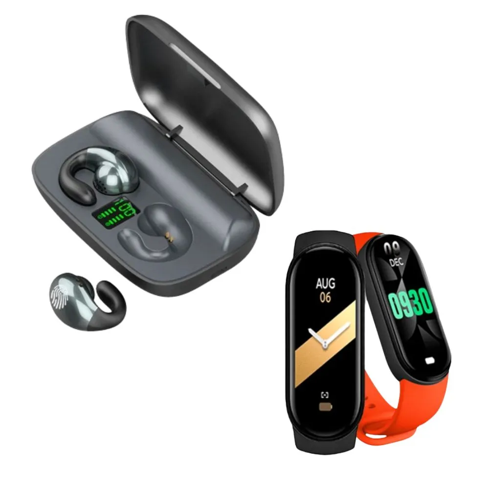 Combo Smartband M8 2023 + Audiífonos Bluetooth Tws Ear Clip