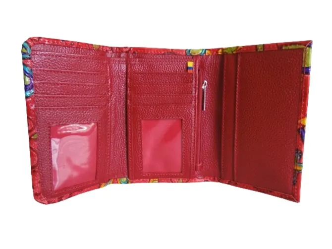 Billetera en Cuero Para Mujer CALZADO GUERREROS CB-095 Rojo Colibrí