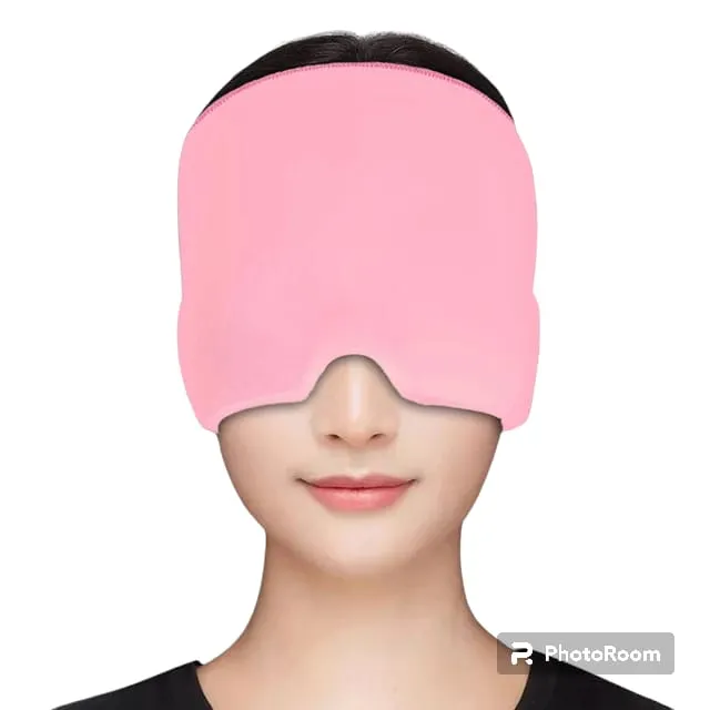 Gorro Mascarilla Gel Frío Caliente Para Dolor Cabeza Migraña