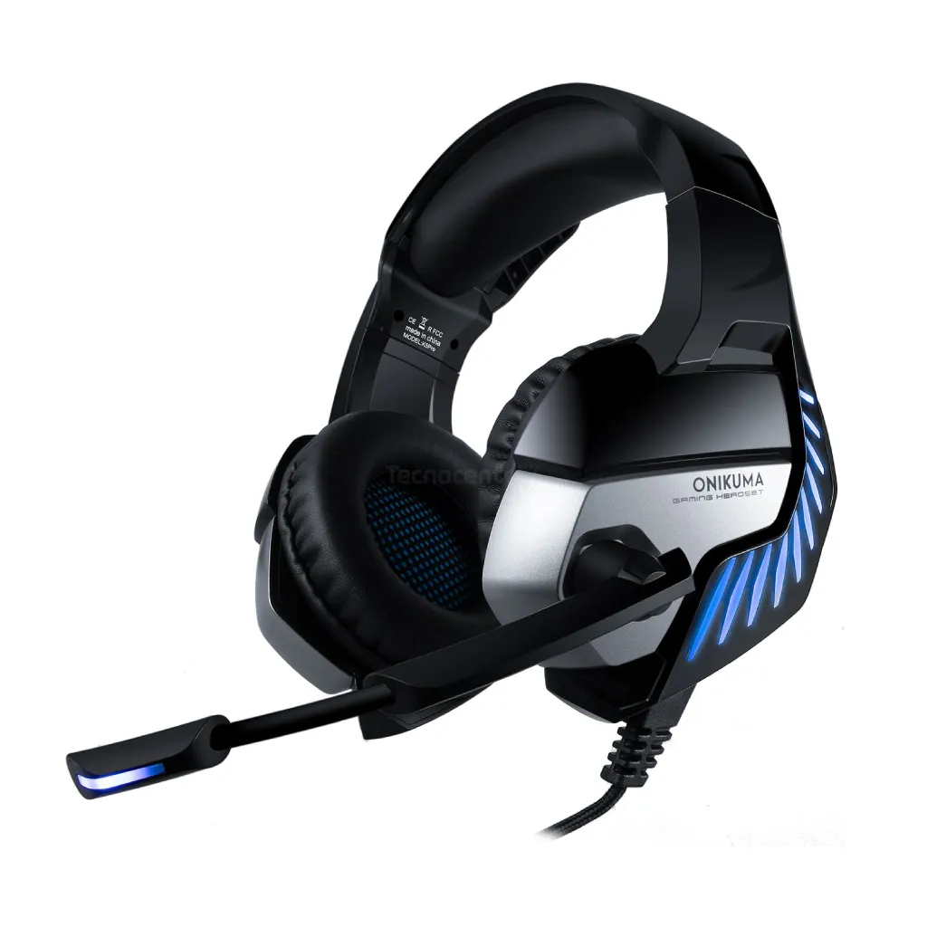 Gamer Onikuma K5 Pro Azul, Aislamiento Sonido Externo, Microfono