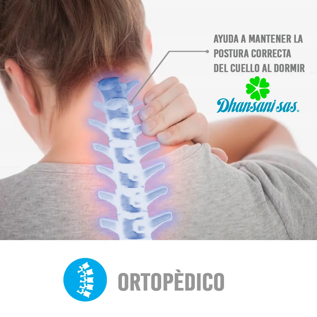 Set de 2 Almohadas Ortopédica Visco-Smart Con Memoria Cervical alta