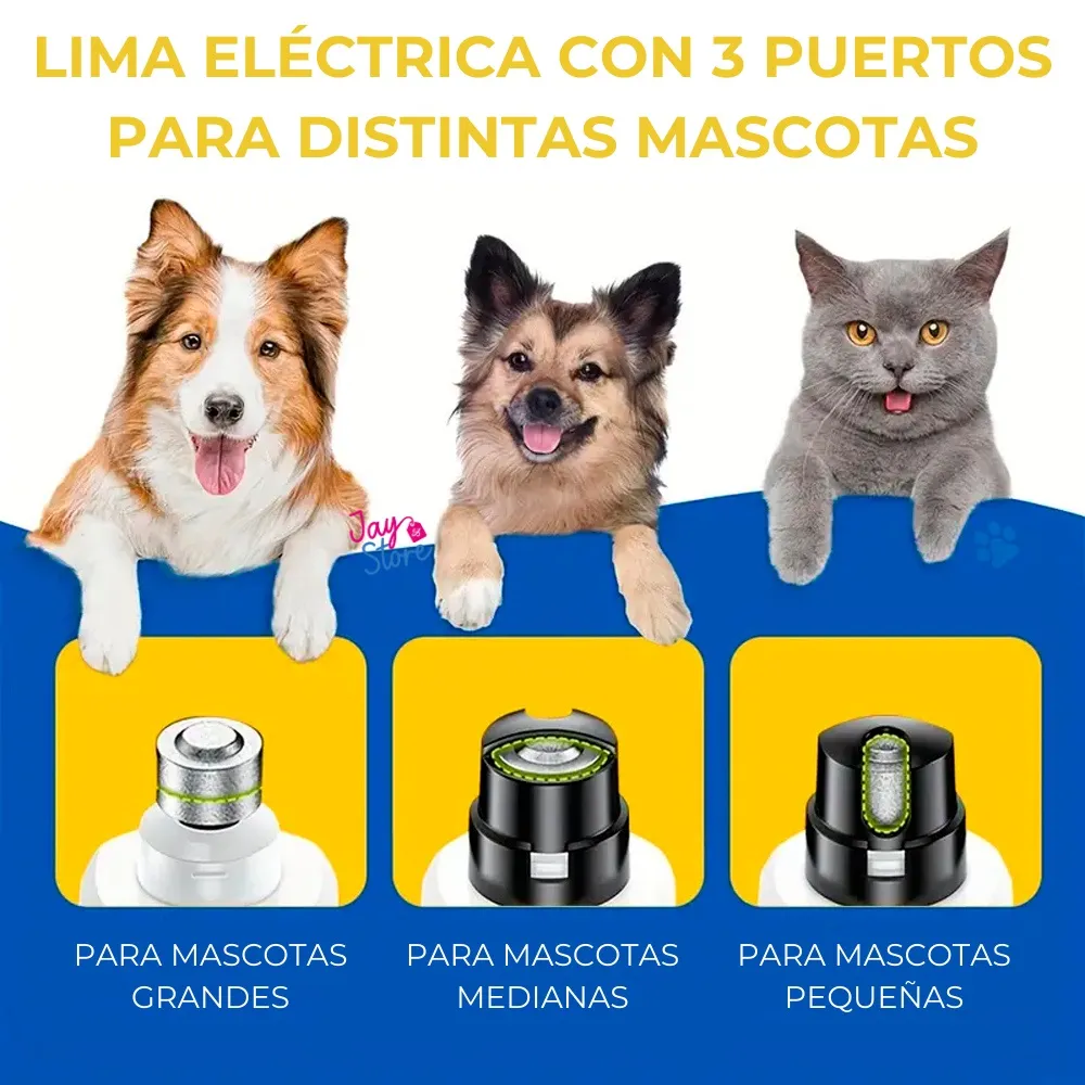 Lima Eléctrica Mascotas Perros Gatos Cortaúñas Profesional