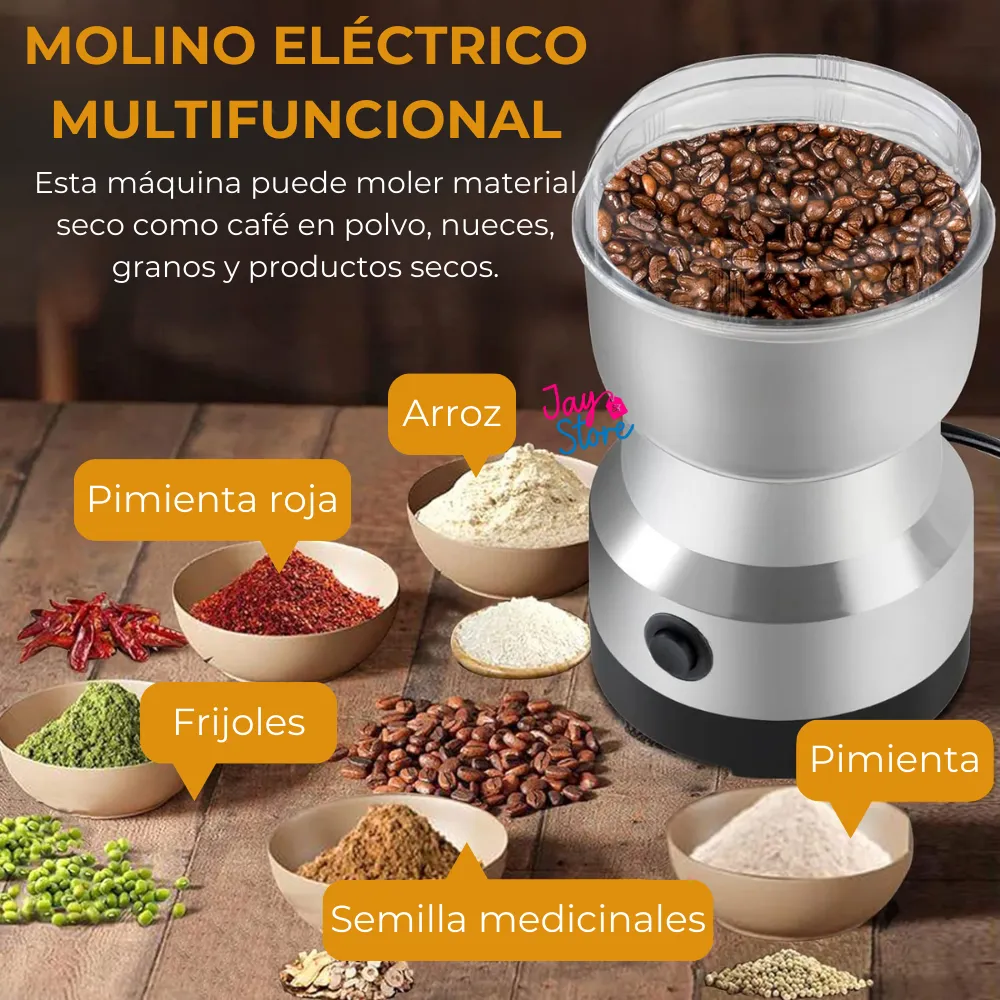 Molino Triturador De Café Eléctrico Semillas Pimienta Granos