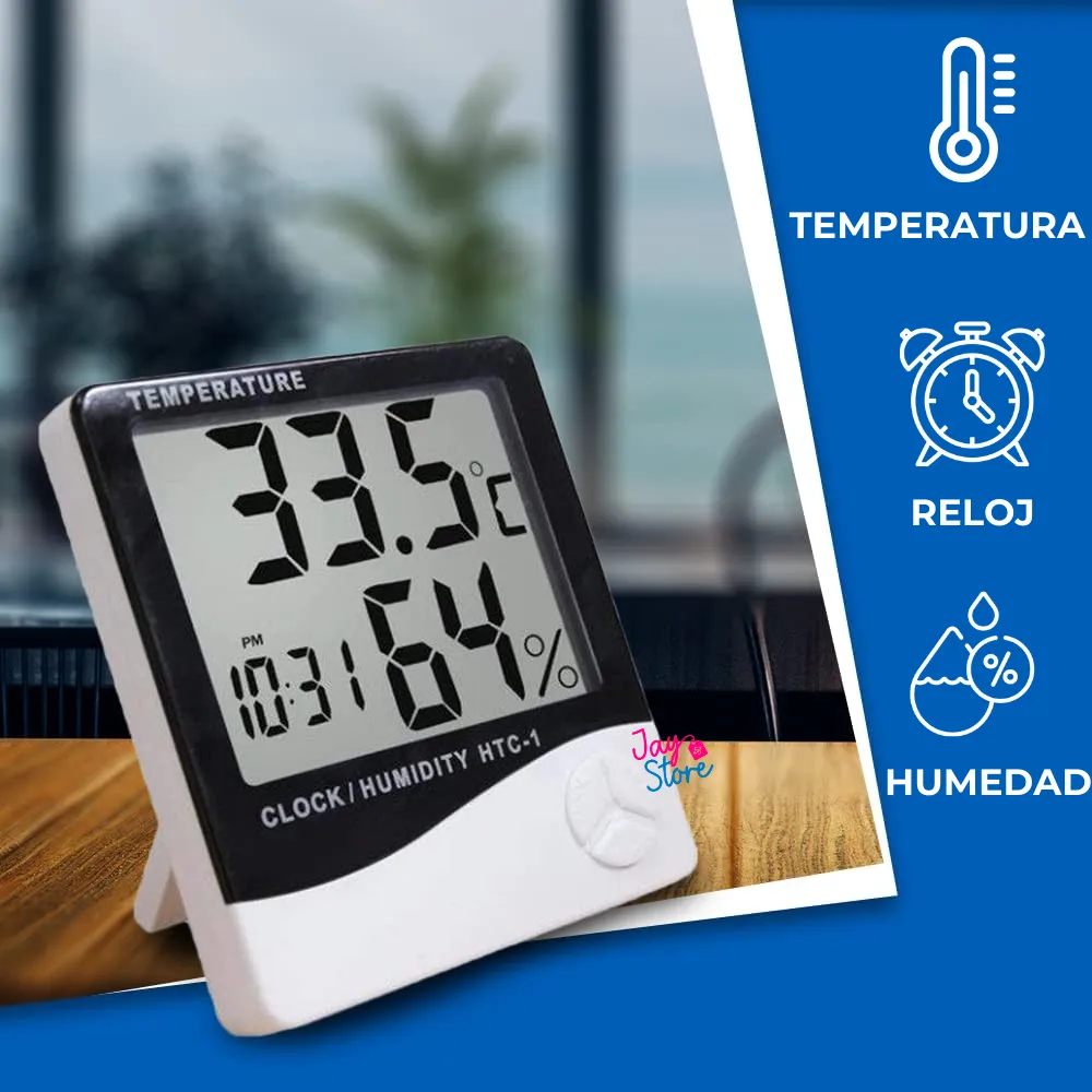 Reloj Termohigrómetro Digital Medidor Temperatura Humedad