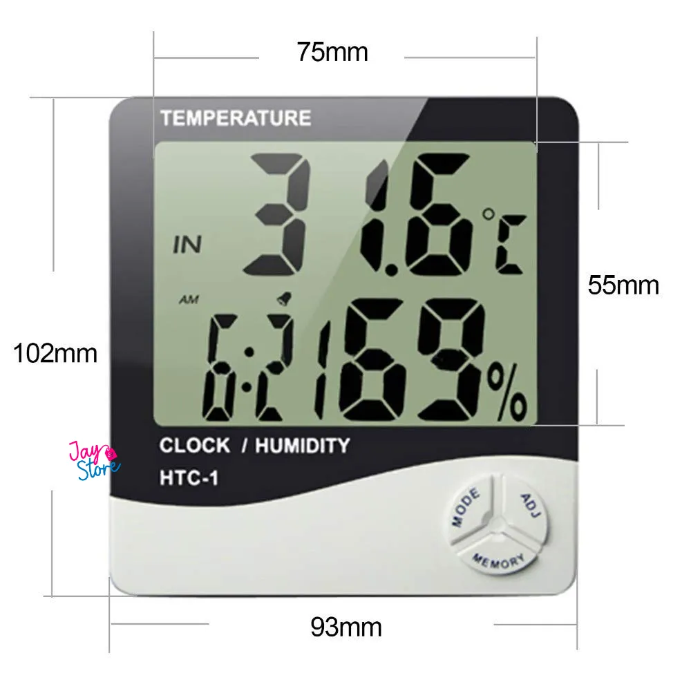 Reloj Termohigrómetro Digital Medidor Temperatura Humedad
