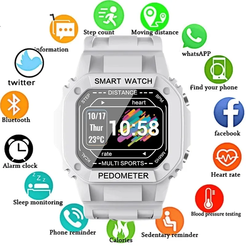 Reloj Smart Watch i2 Unisex Blanco Resistente al Agua