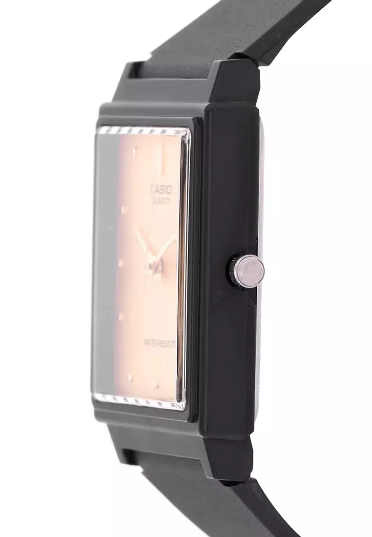 Reloj Casio Unisex MQ-38-9ADF Resina Negro Fondo Dorado