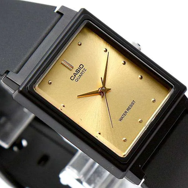 Reloj Casio Unisex MQ-38-9ADF Resina Negro Fondo Dorado