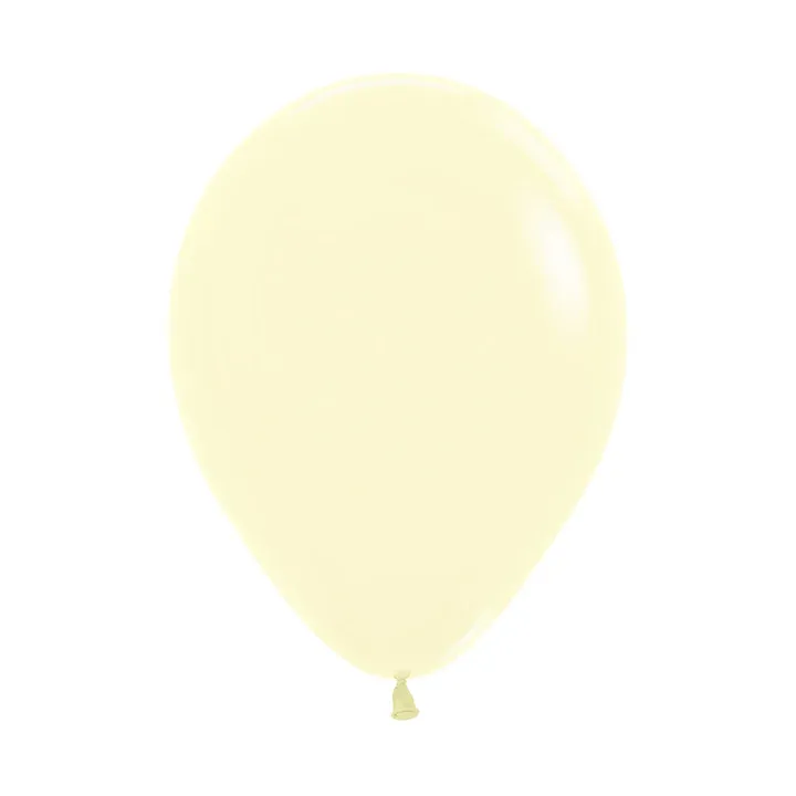 Globo Latex Redondo Pastel Mate Amarillo R-9 * 50und Sempertex