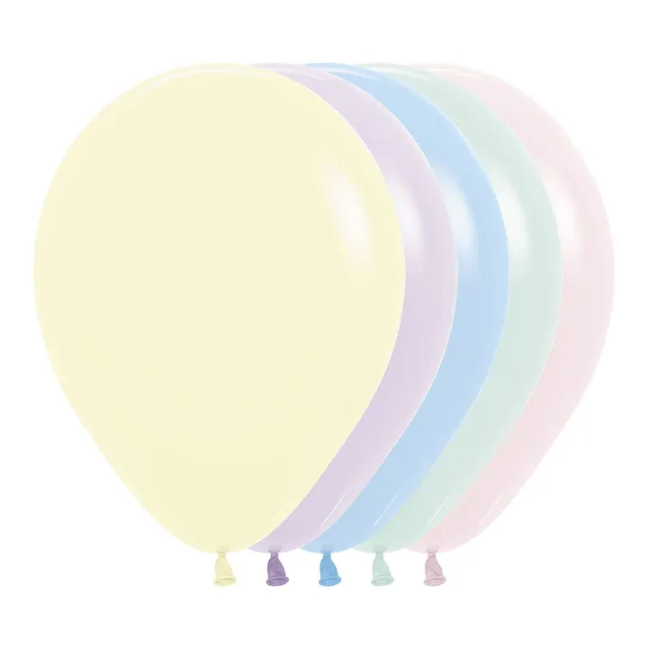 Globo Latex Redondo Pastel Mate Surtido 2 R-9 * 50und Sempertex