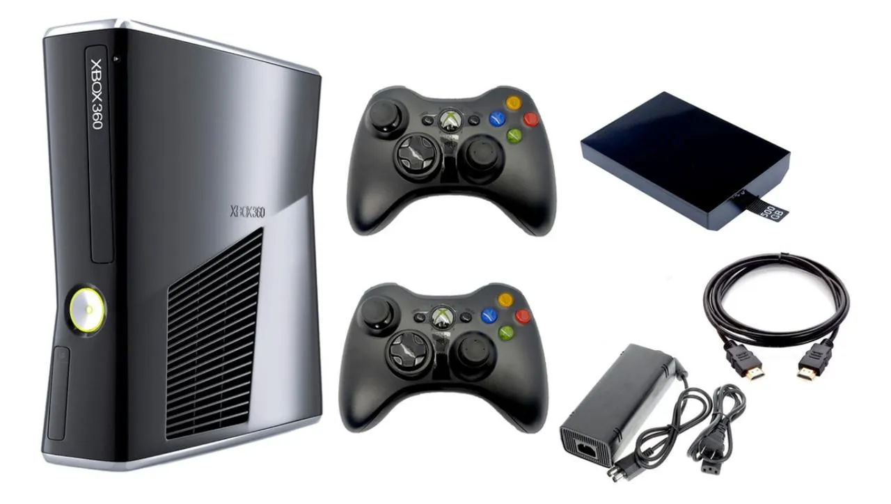 Xbox 360 Slim 5.0+2 Controles Inalambricos+500gb+300Juegos