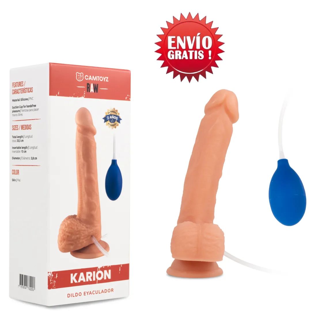 Dildo Realista Eyaculador Karion Raw