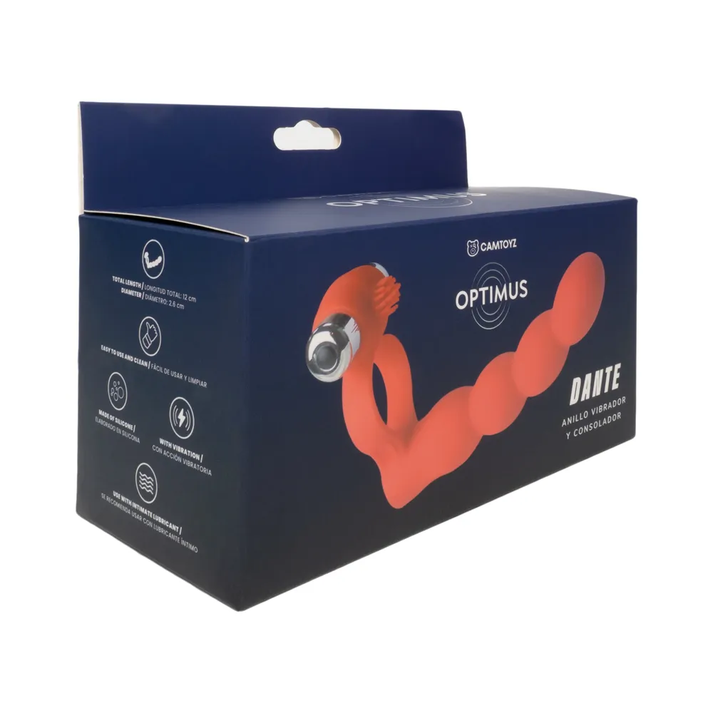 Anillo Vibrador y Consolador Dante Optimus