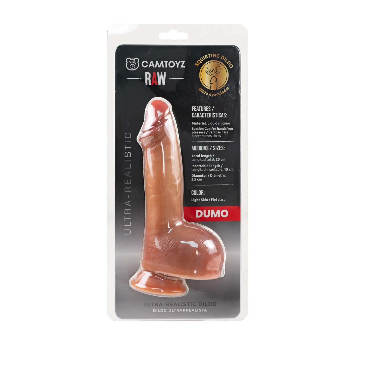 Dildo Ultra Realista Dumo Camtoyz Eyaculador 20 cm