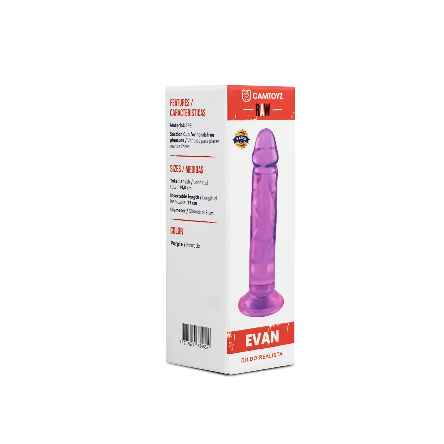 Dildo Realista Evan Morado Raw