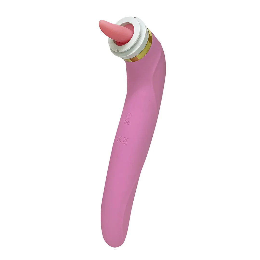 Vibrador con Lengua y Succionador Lickink And Sucking