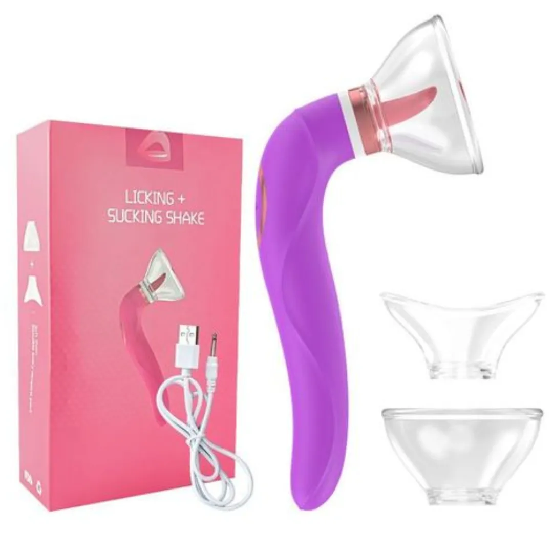 Vibrador con Lengua y Succionador Lickink And Sucking