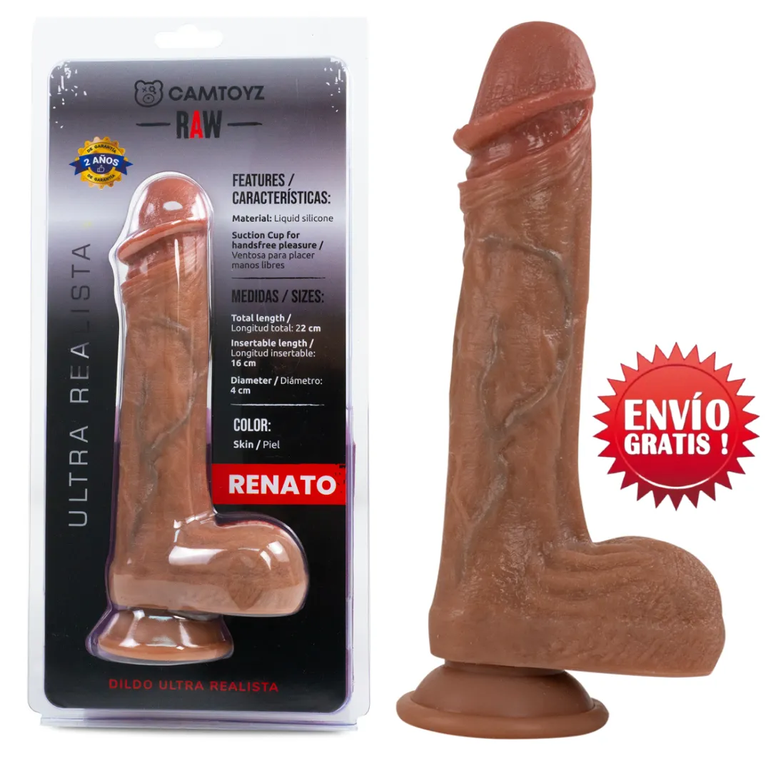 Dildo ultra realista Renato 19 cm