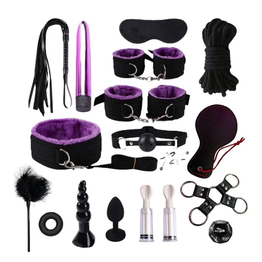 Kit Sado Sadomasoquismo Bondage Bdsm 17 Piezas