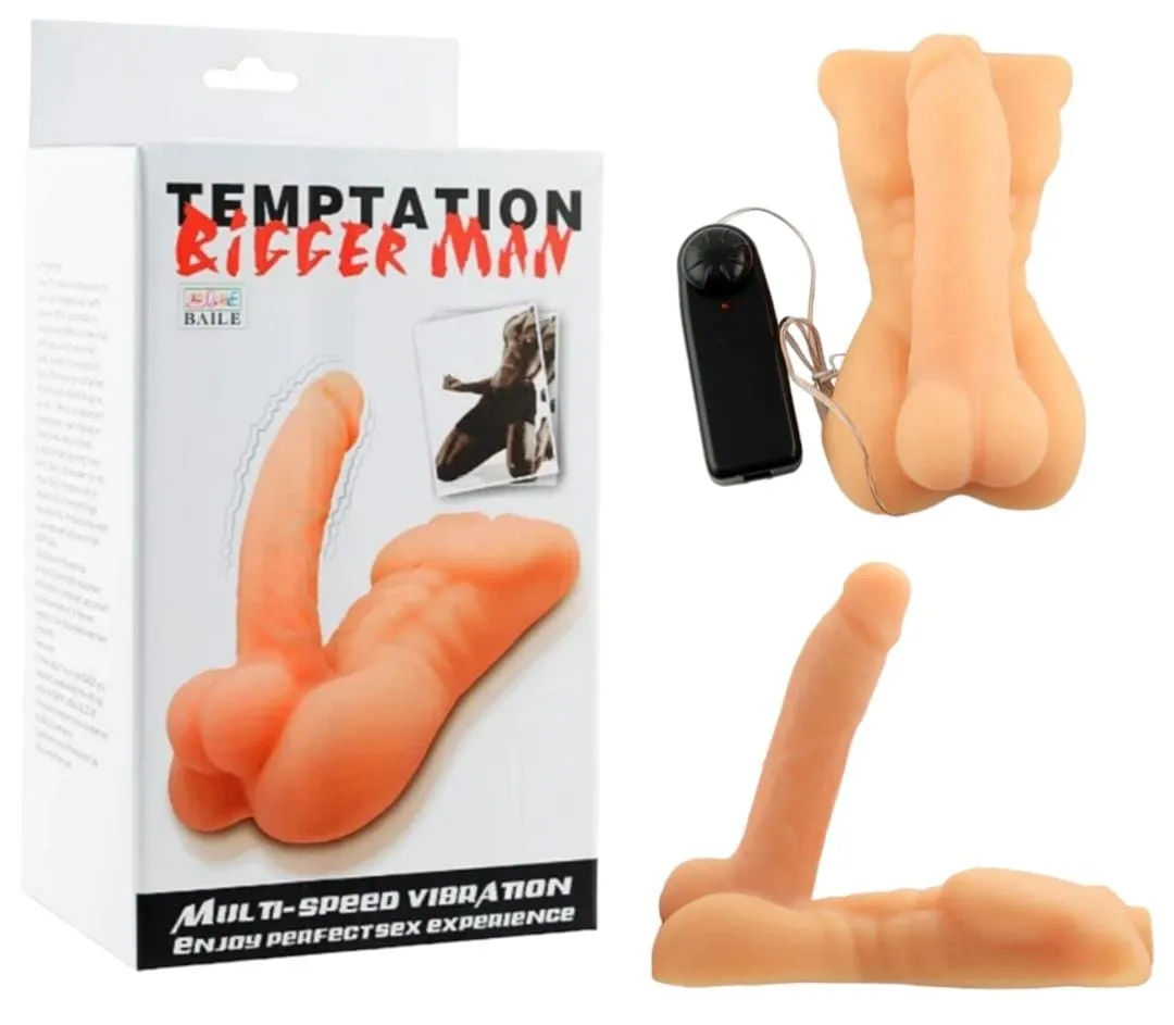 Dildo Mini torso pene realista con vibración Bigger man