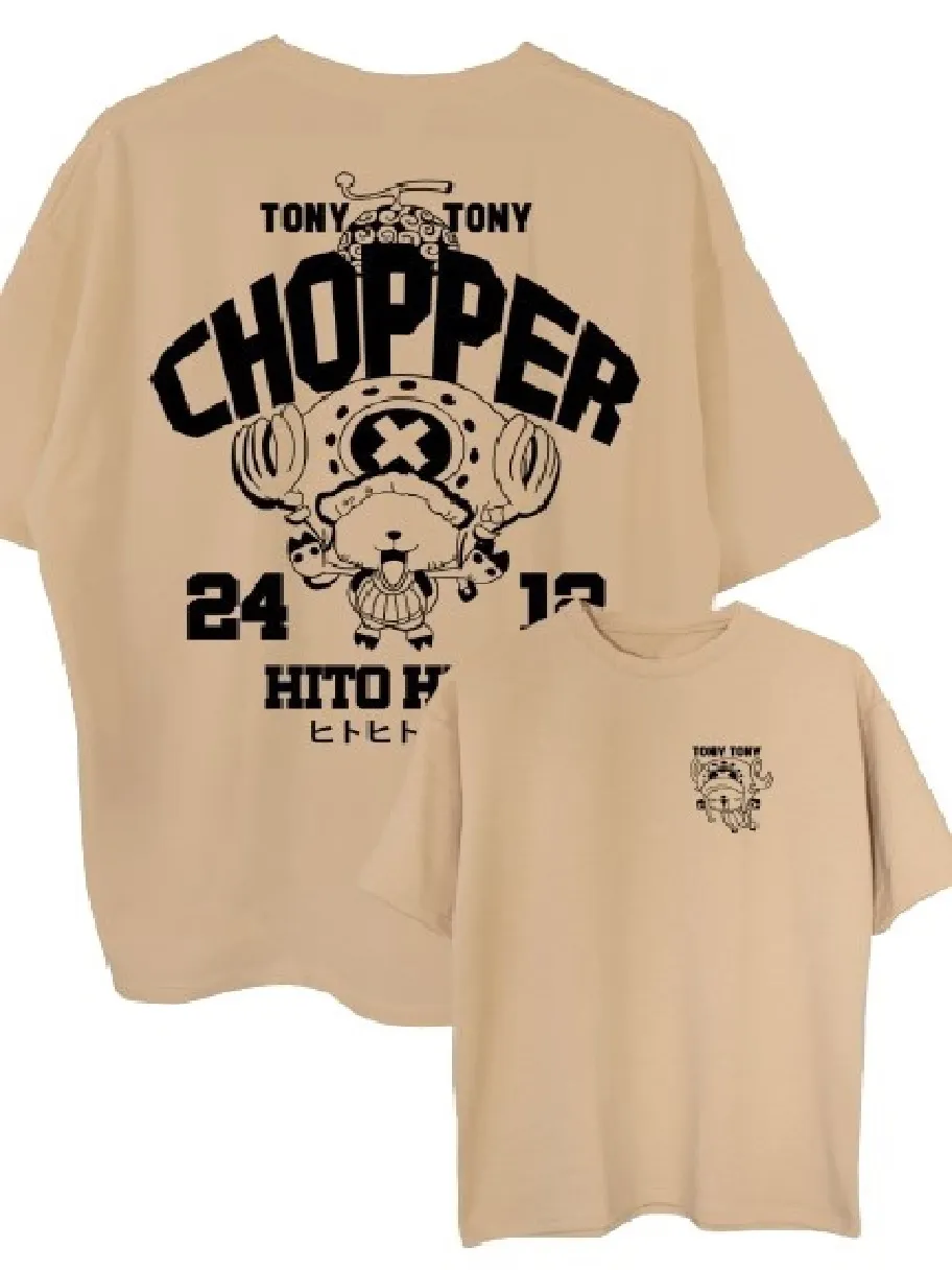 Camiseta Oversize 1 Piece Tony Chopper Color Camel
