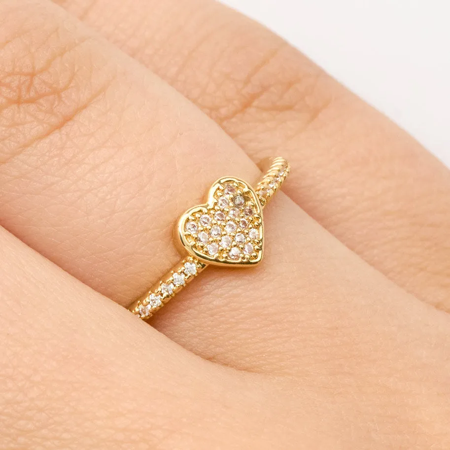 Anillo Promesa Corazón Circones 